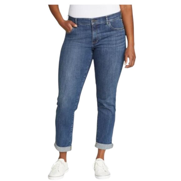 NWOT Eddie Bauer Boyfriend Crop Jeans | Blue - Picture 1 of 4